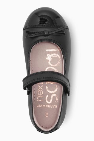 Black Patent Toe Cap Shoes (Older Girls)